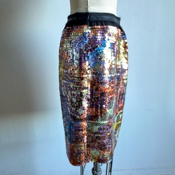 Vintage LIDA BADAY Sequin Mini Skirt - Picture 4 of 10